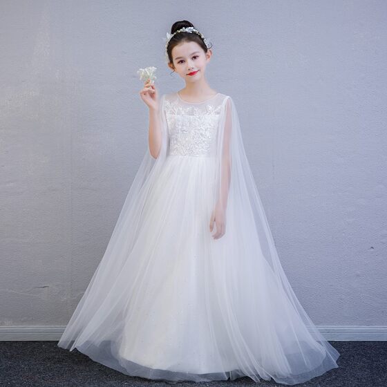 2023 New Girls' Guzheng Costume Chinese Classical White Slim Elegant Long Catwalk Test Grade Costume