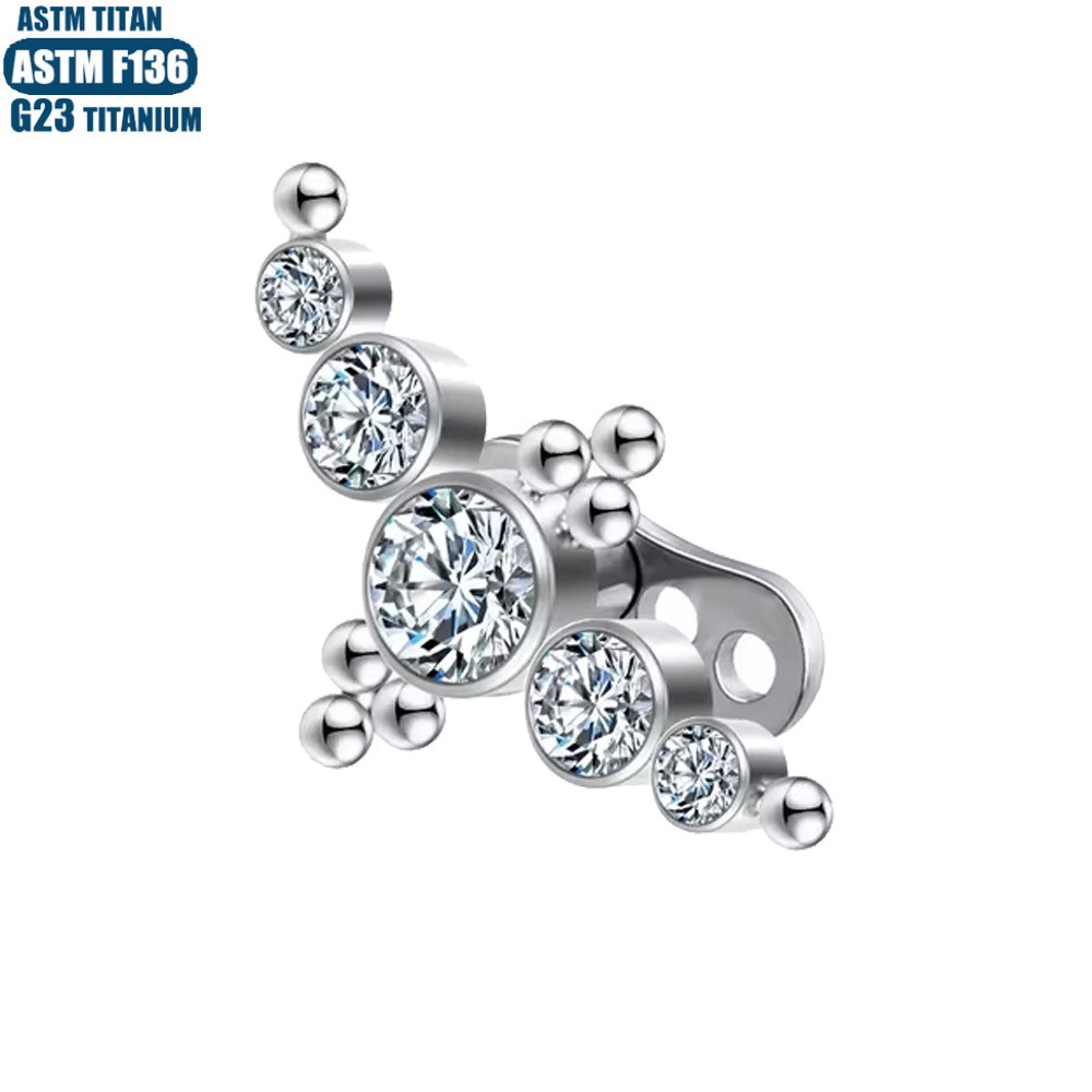 Labret stud lip piercing jewelry styling detail