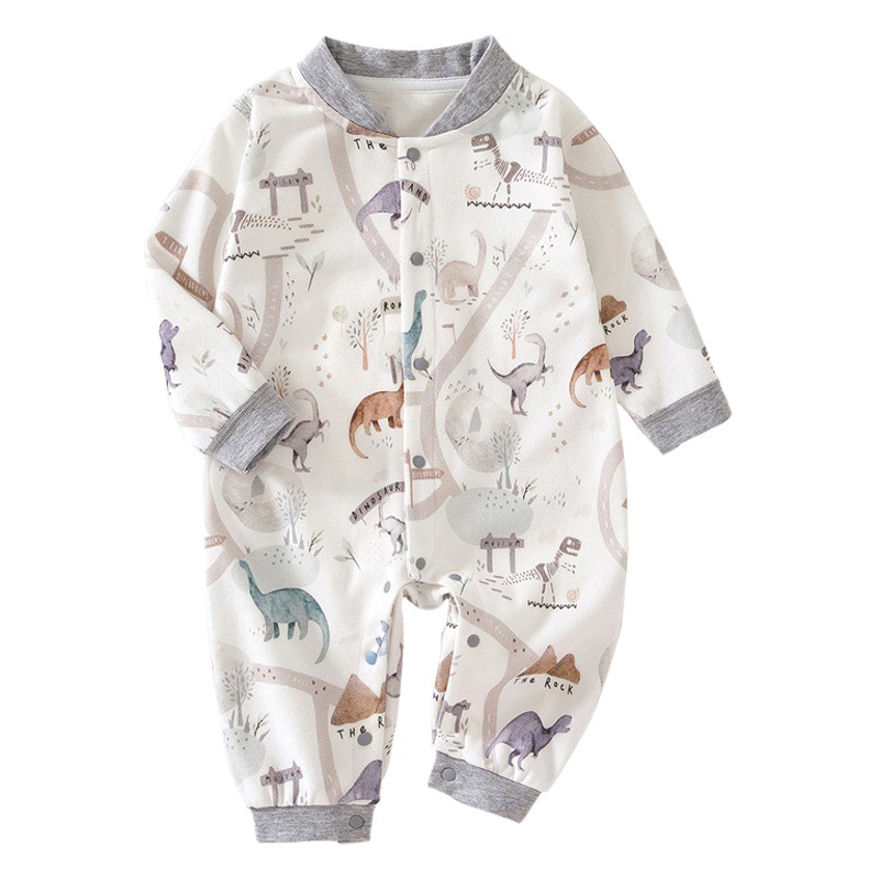 Bebé ropa de otoño algodón de los hombres ropa de bebé de una sola pieza pijamas monje ropa de primavera y otoño recién nacido mameluco cuatro estaciones