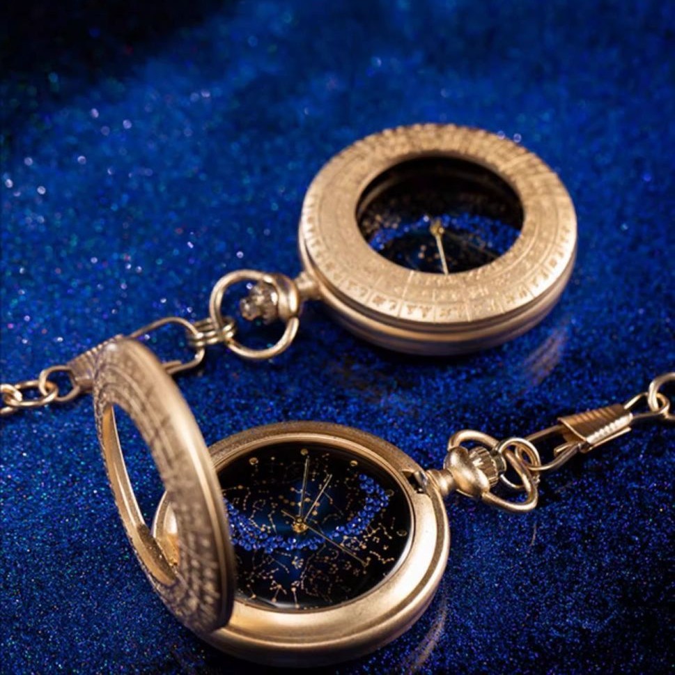 Wholesale Cultural and Creative Arctic Star Chart Pocket Watch Retro Hollow Chinese Style Wall Watch Men's Graduates Women's Birthday Gifts
