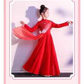 十一中小学生合唱演出服儿童红歌女童朗诵礼服爱国大合唱表演舞蹈