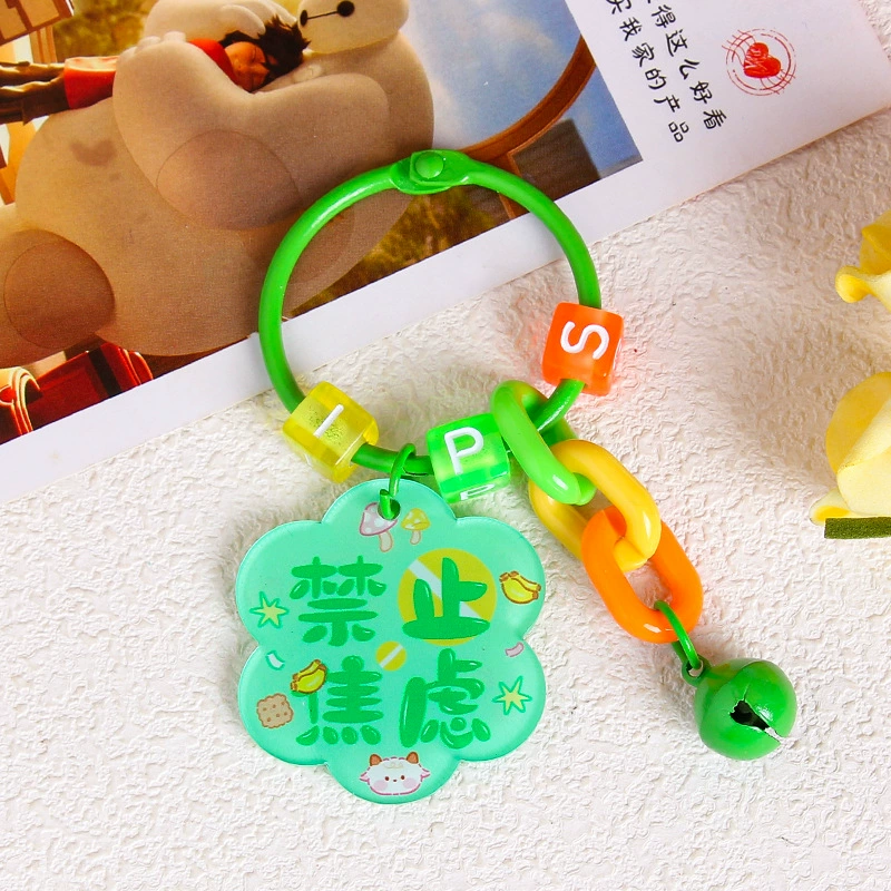 Brand creative acrylic protective amulet, keychain, transparent pendant, bag decoration, decorations