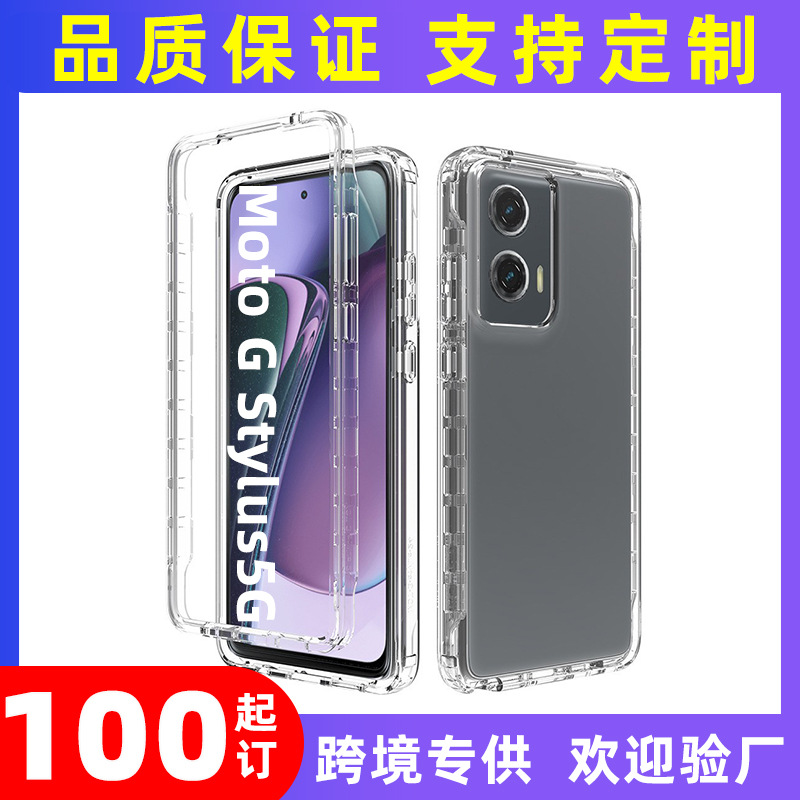 Moto G Stylus 5G 360 cubierta trasera impermeable TPU + PC fábrica de cubierta de protección