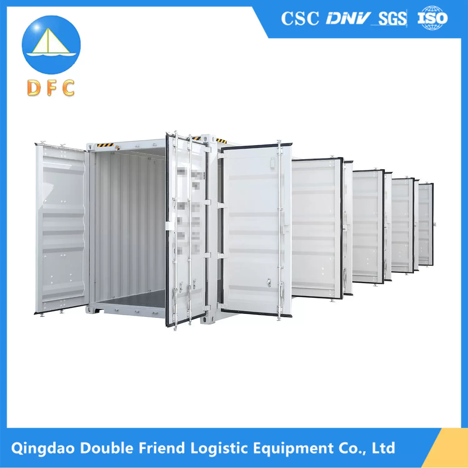 侧开四门箱集装箱 可出口 运输 存放 货柜可做仓库用标准集装箱