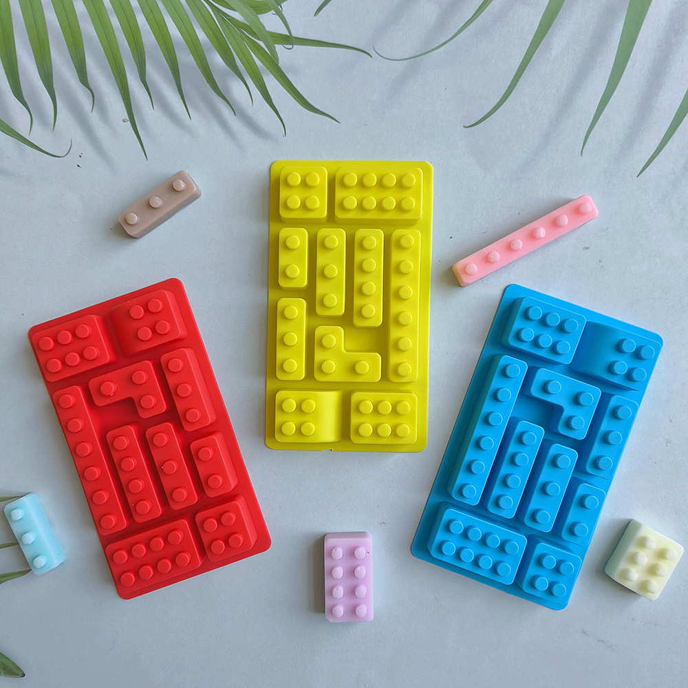 10 bloques de silicona molde de hielo molde de pastel creativo DIY dulces galletas molde de chocolate para hornear 709