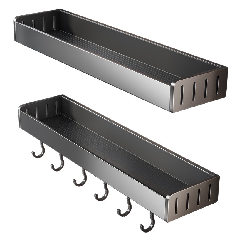 Tiandi Fish Gun Grey Estante de cocina Estante de cuchillo de pared sin perforación Productos de condimento Estante de almacenamiento para el hogar Daquan