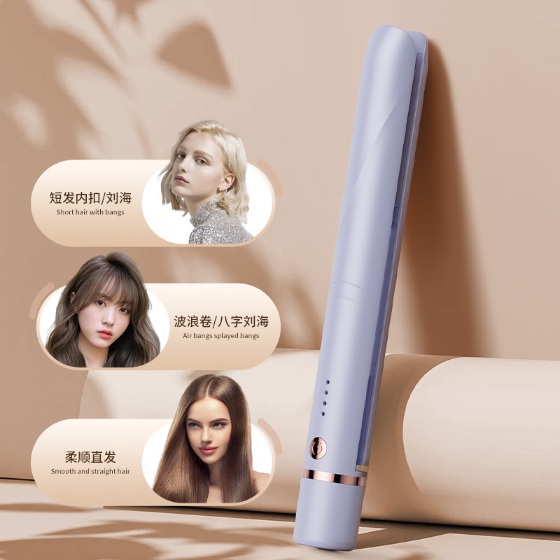 新しい小型電気スプリントヘアストレートヘアアイロン両用髪を傷つけない水の波紋前髪ワイヤレス小型スプリント|undefined