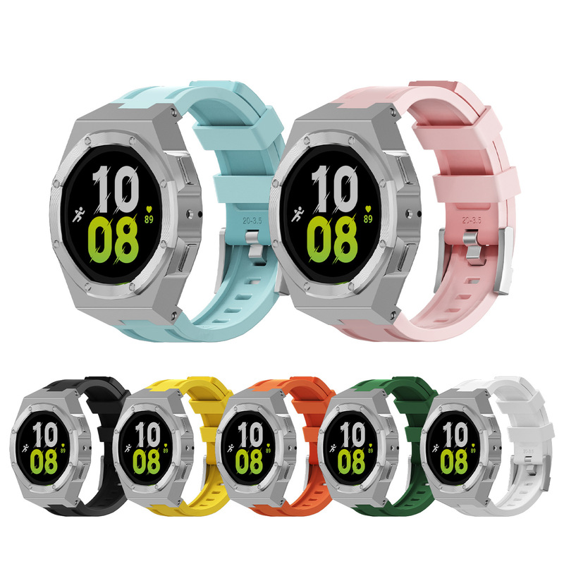 Hualimei Modified Case Is Suitable for Samsung Watch 4/5/6 Generation 44mm Metal Protective Case + Strap Hualimei Modified Case Is Suitable for Samsung Watch 4/5/6 Generation 44mm Metal Protective Case + Strap