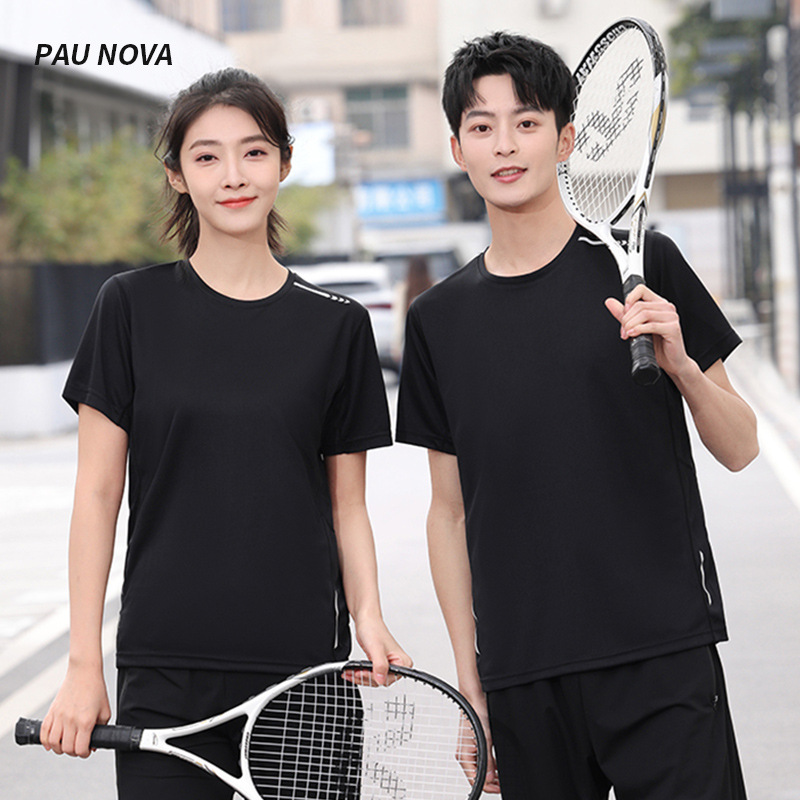 Summer high quality Round Neck Thin Breathable Quick-drying T-shirt Customized Outdoor Sports Running Group Construction Activity Suit Printed Embroidered Characters