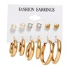Europe and the United States cross-border new ladies earrings retro golden ear rolls 6 sets MS780