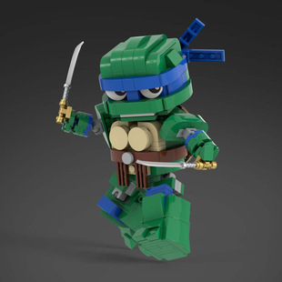 MOC building blocks compatible with Lego 166789 creative SD Mecha Ninja Turtle assembled robot toy suit