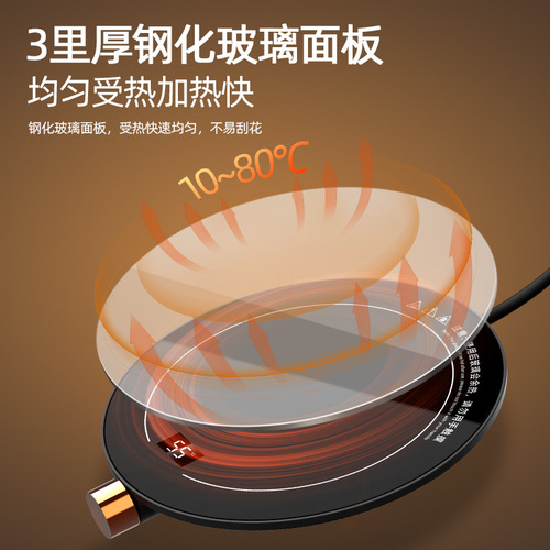 New Smart Temperature Control Desk Warmer with Touch Control, Heats to 55°C, Electric Warmer Cup Pad Gift