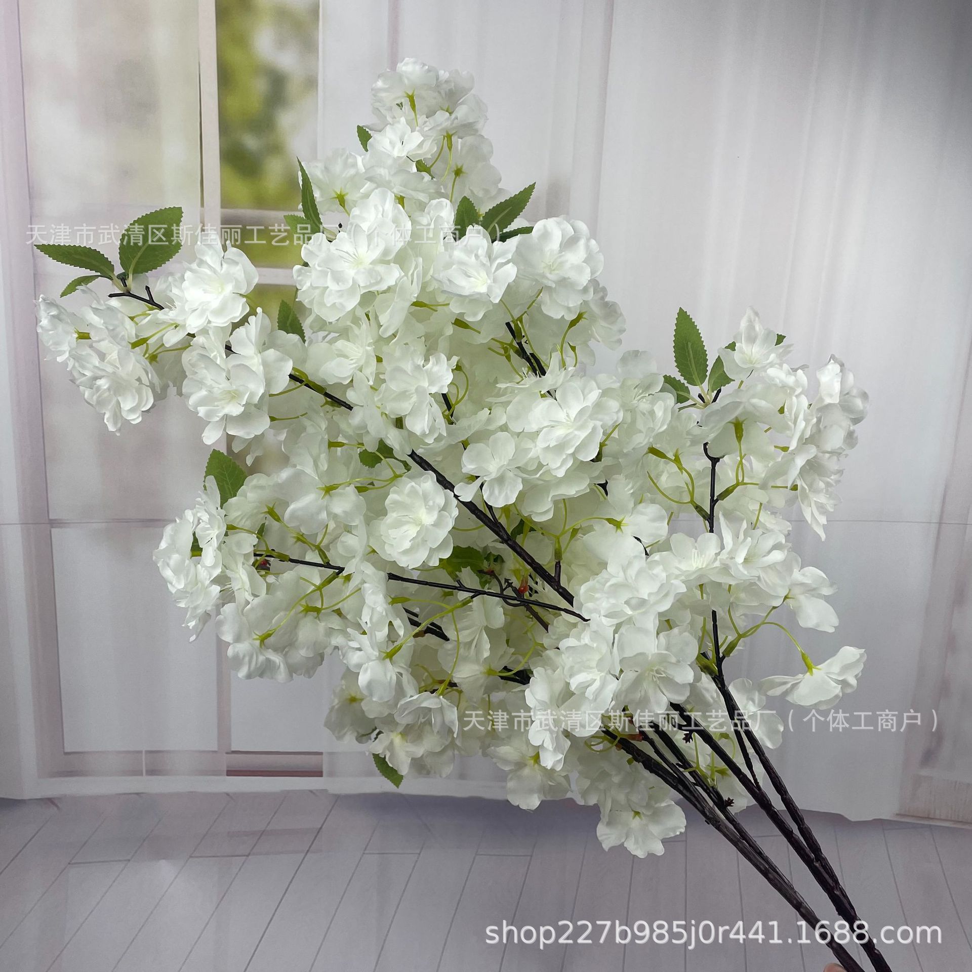 Simulación de flor de cerezo flor falsa única, decoración ecológica, diseño de bodas, guía de carreteras, centro comercial, sala de exposiciones, paisaje, arreglos florales