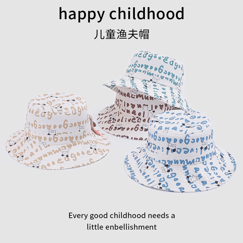 2024 verano nuevo sombrero de bebé para hombres y mujeres sombrero de pescador anti-UV sombrero de moda encantador