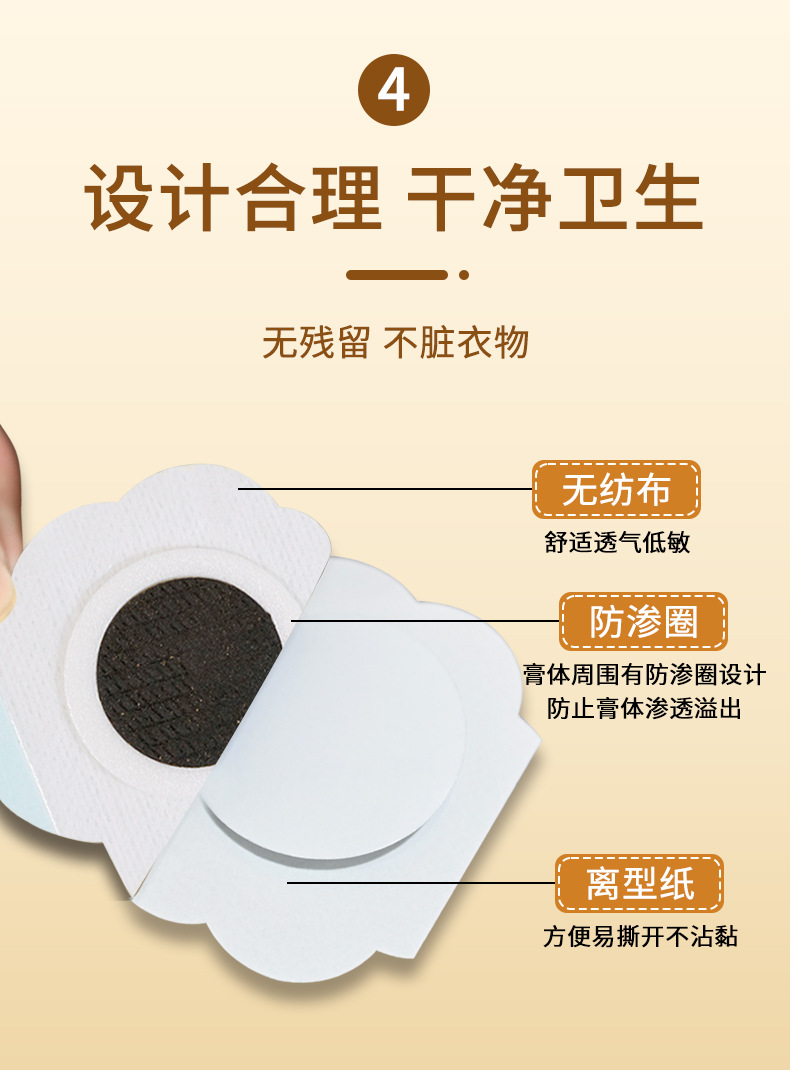 Children Herbal Patch Set Codonopsis Bloating Patch Apricot Loquat Cough Patch Chicken Gizzard Lining Food Stagnation Patch 6 Patches Per Box quality and texture