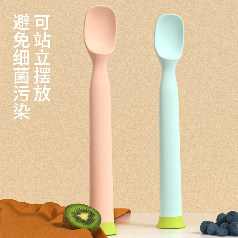 Toukie bebé cuchara de alimentación niños vajilla al por mayor de pie recién nacido suplemento alimenticio cuchara traje