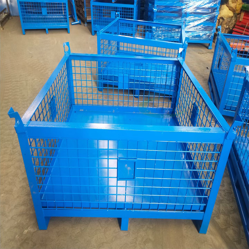 钢制周转箱 厂家物料框产品存储废料金属半成品零部件框可折叠