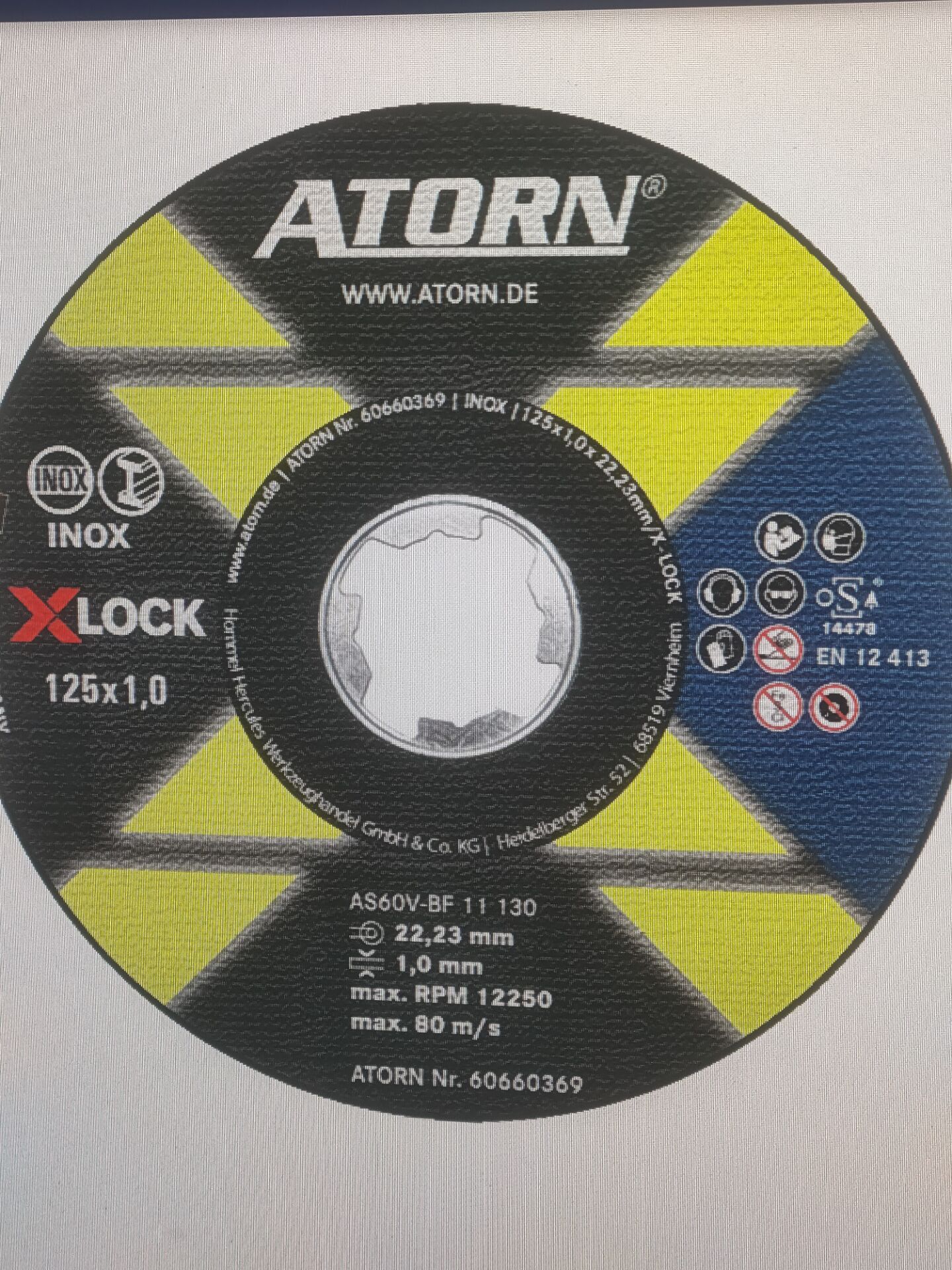 切割片直径 125x1x22.23 毫米