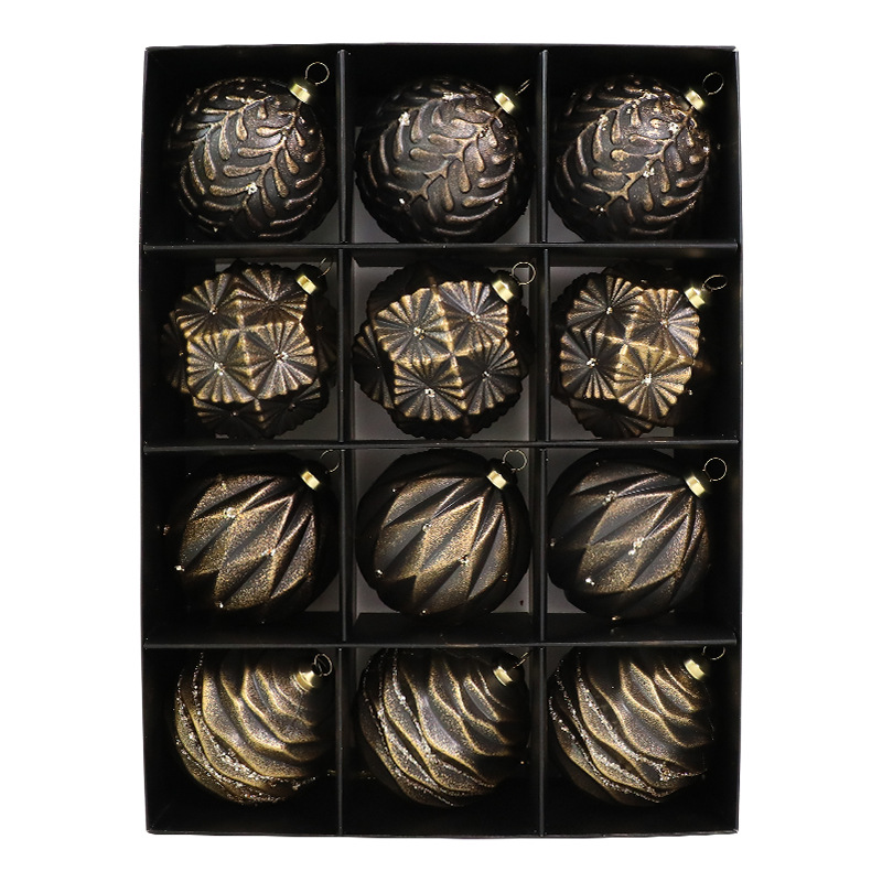 Shengyuan nuevo retro retro retro caja de bolas de Navidad decoración de árbol de Navidad decoración de ventanas de hotel colgante colgante image 6