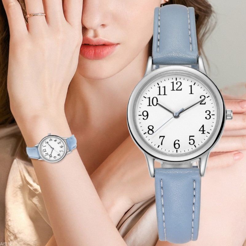 Comercio exterior transfronterizo nuevo reloj de cuarzo femenino de moda digital simple, cinturón pequeño, reloj de mujer, reloj de mujer