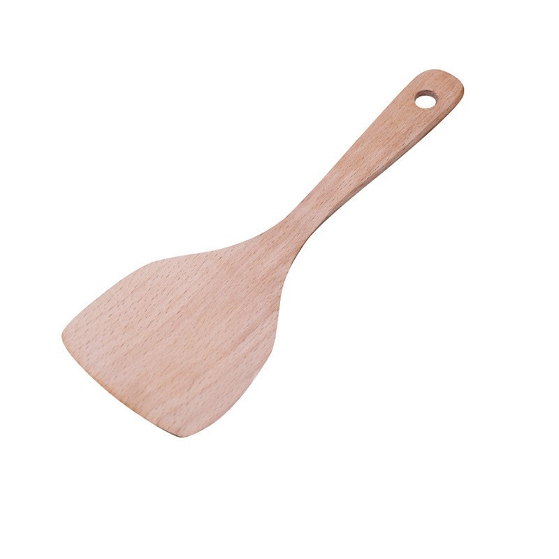 Natural Beech Wood Rice Shovel Spoon Soup Spoon Paint-free Wax-free Oil-free Household Hotel Restaurant Tableware Cooking Shovel Spoon Kitchenware