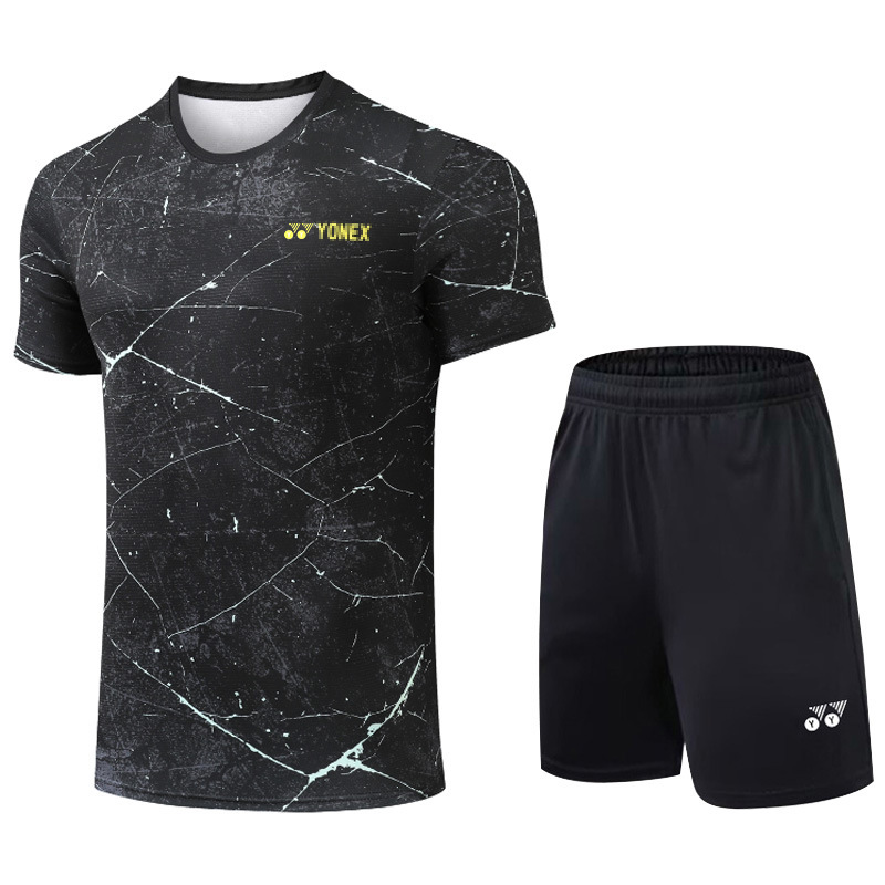New YY Badminton Suit Couple's suit Quick-drying Sweat-absorbing Table Tennis Tennis Competition Training Suit Group Buying Printing