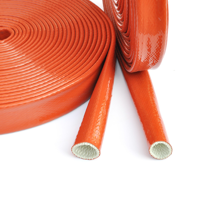 新能源汽车电线电缆线束橙色玻璃纤维管耐高温阻燃防耐磨绝缘套管