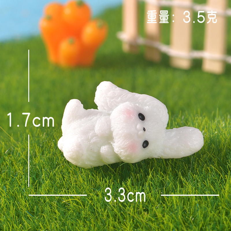 新しいマイクロ風景シミュレーションかわいい走っているウサギ diy 手作りかわいい装飾品ガーデニング造園樹脂アクセサリー|undefined