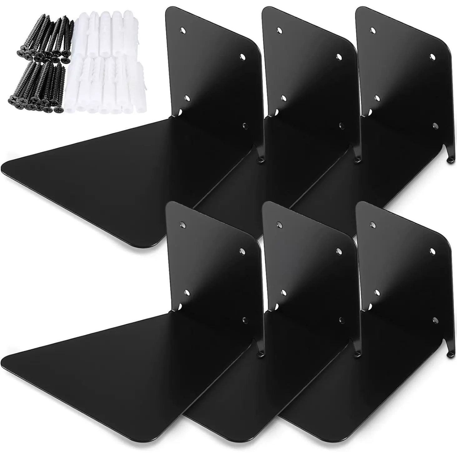 浮动书架铁质浮动搁板隐形壁挂式书架多功能墙壁搁架适用于家庭