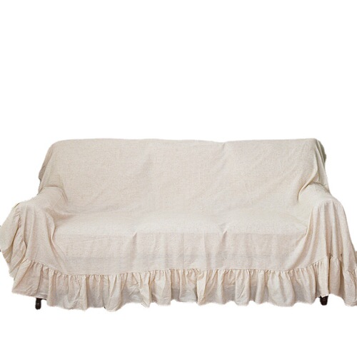 Lexuanxiu new product Nordic simple sofa towel wholesale hemp color ruffled sofa full cover cloth anti-cat claw manufacturer