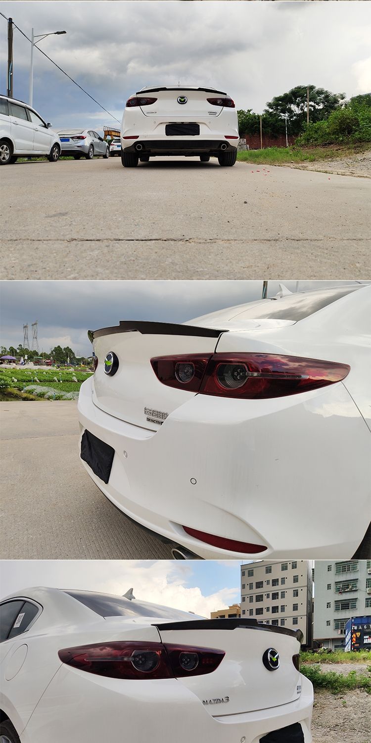 Suitable for 20-22 next generation Mazda 3 Angksera modified blade rear wing Angksera fixed wing