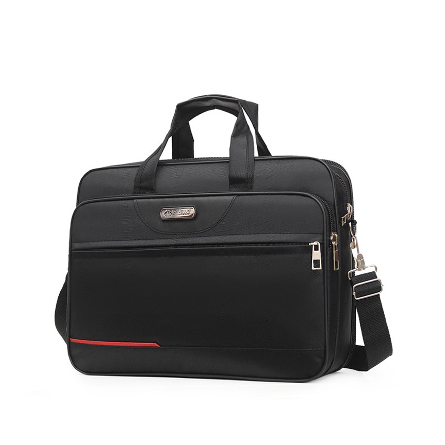 New nylon shoulder crossbody casual canvas men's bag large capacity business briefcase_voghion.com