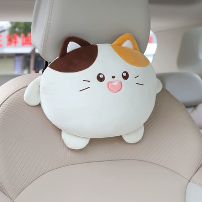 Car Cushions, Headrest - doodle-little-cat