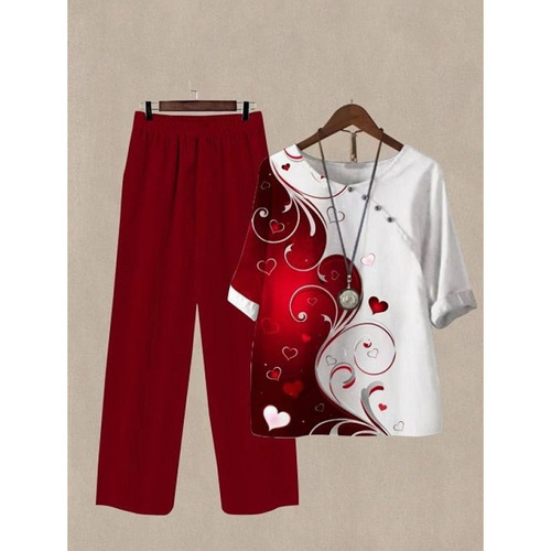 Women's New Printed Large Casual Suit