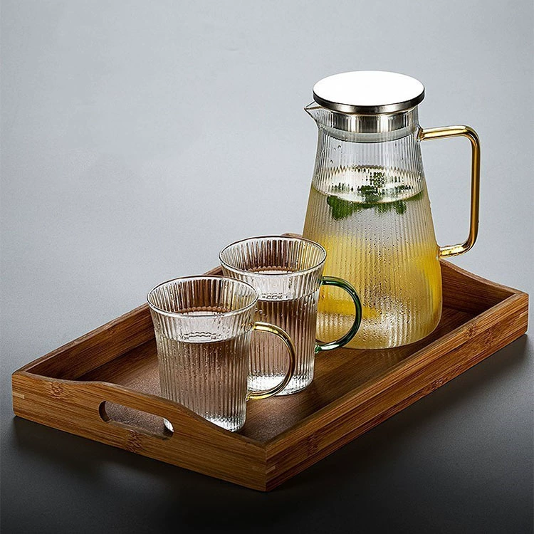Capacious glass teapot, set stainless steel, tea