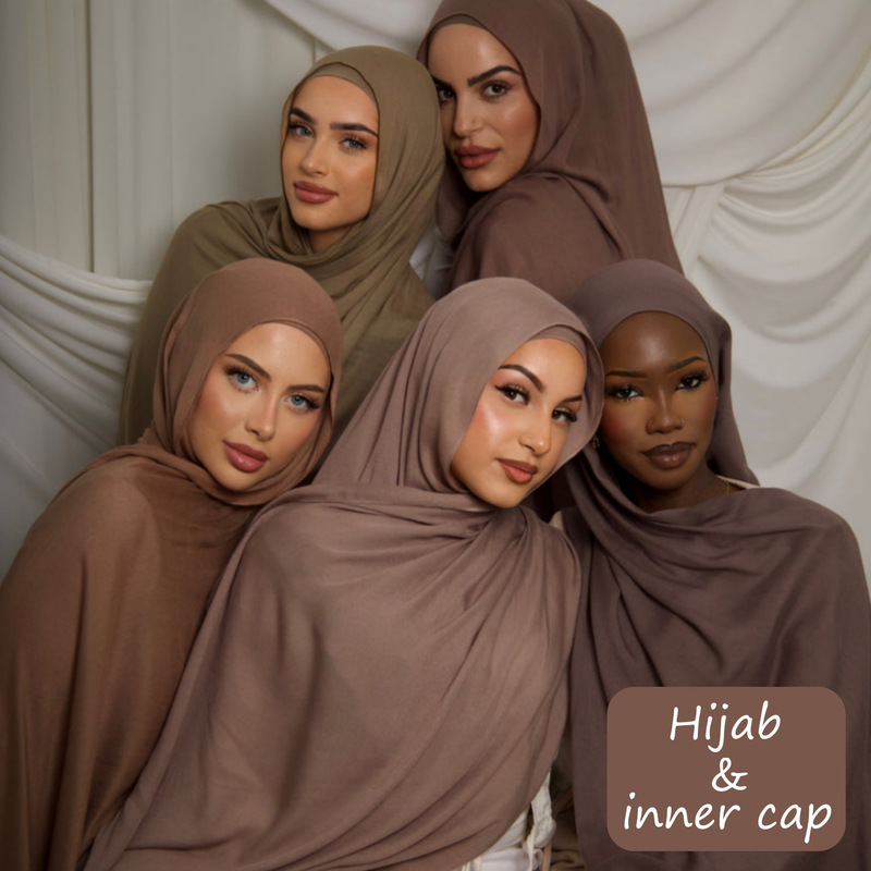 Cross-Border High-Quality Solid Color Thick Modal Rayon Scarf with Matching Color Tube Hat Set, Convenient for Wearing as a Headscarf Cross-Border High-Quality Solid Color Thick Modal Rayon Scarf with Matching Color Tube Hat Set, Convenient for Wearing as a Headscarf