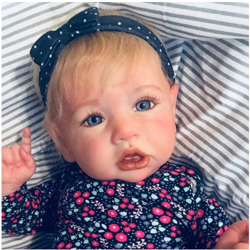 Cross-border fábrica directa de silicona renacer muñeca simulación bebé niño niña Vinilo Suave pegamento realista alta imitación muñeca