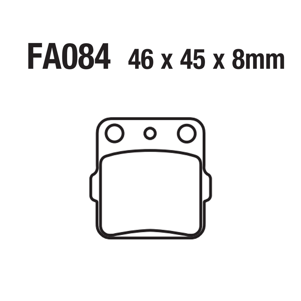 Motocicleta placa de freno de cerámica base de cobre piel ATV playa FA084 KX85 YFM 350 600 660