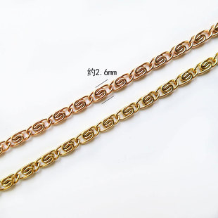 Stainless steel vacuum plated gold/rose gold chain DIY jewelry accessories chain factory direct sales