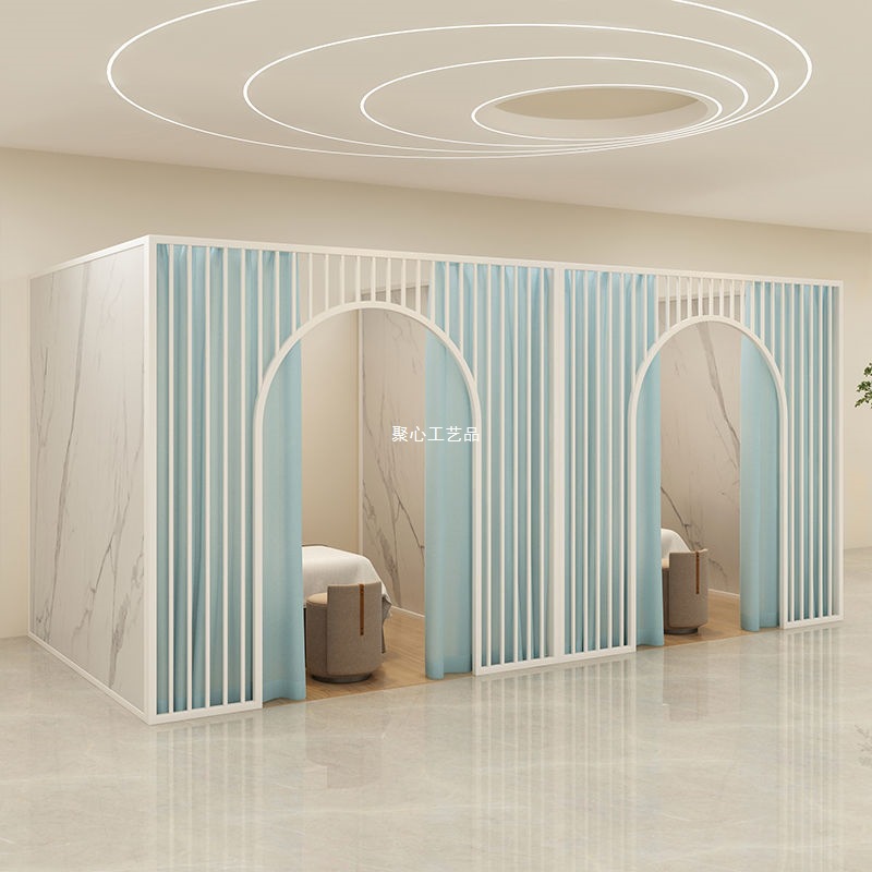 美容院屏风隔断 新款养生馆头疗床包厢单间足浴茶楼卡座现货批发