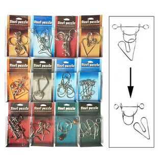 Pvc Boxed Unlocking 36 Iron Unlocking Intelligence Unlocking Unlocking Adult Nine-Link Educational Toys Wholesale