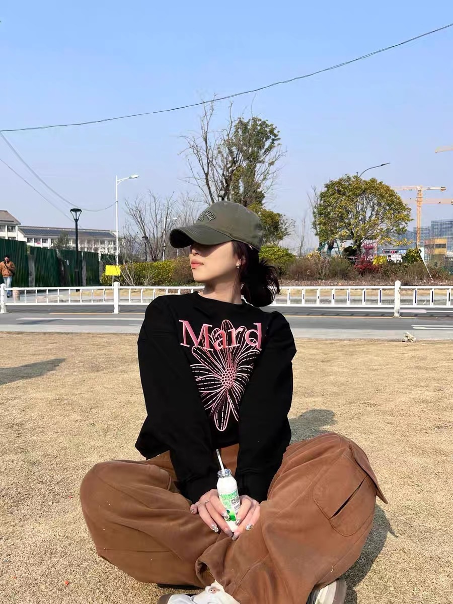 スポット韓国トレンドブランドマルディスウェットシャツレディースデイジー24新作プリントラウンドネックトップスドロップシッピング