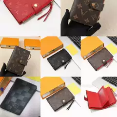 Direct Supply Cross-Border Classic Old Floral Full Print Multiple Wallet Foreign Trade Men's Checkerboard 80% off Wallet Card Holder