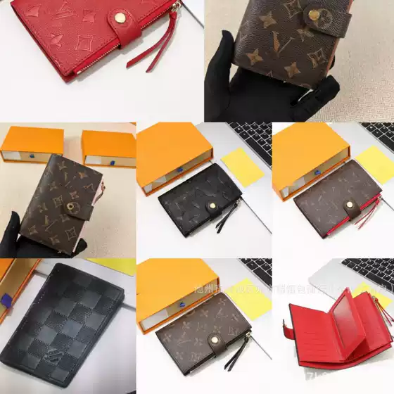 Direct Supply Cross-Border Classic Old Floral Full Print Multiple Wallet Foreign Trade Men's Checkerboard 80% off Wallet Card Holder
