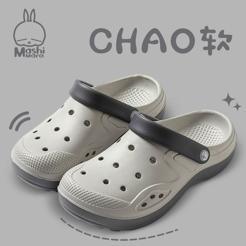 Хулиганский кролик с толстой подошной двухцветной пещерной обувью