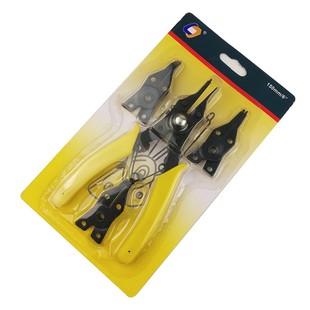 Four-In-One Multi-Function Circlip Pliers for External and Internal Shafts, Multi-Purpose Spring Disassembly and Assembly Tool Set