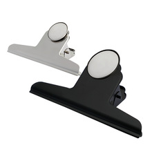 厂家新款优质彩色金属磁性夹 黑色145mm大号磁力夹