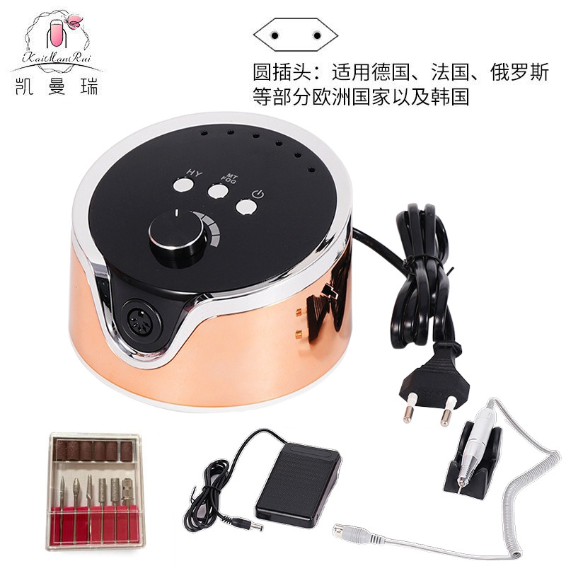 Pulitzador de uñas transfronterizas, pulitador de uñas conveniente de carga, pulitador de uñas profesional de eliminación de piel muerta 45000RPM