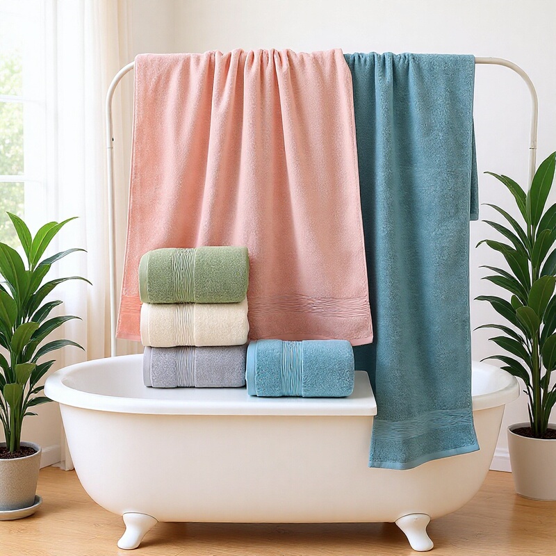 Bo Yue Pure Cotton Large Bath Towel, Class a Bath Wrap, Beach Towel, Extra Large, Thick, Highly Absorbent, Household Wholesale, Super Absorbent