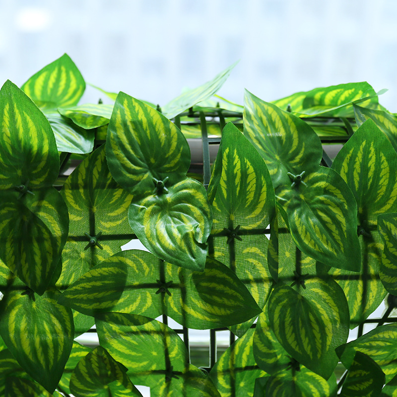 Valla de hoja verde de plástico transfronteriza Pared de planta verde Patio Balcón Valla decorativa Valla de simulación de venta directa de hoja